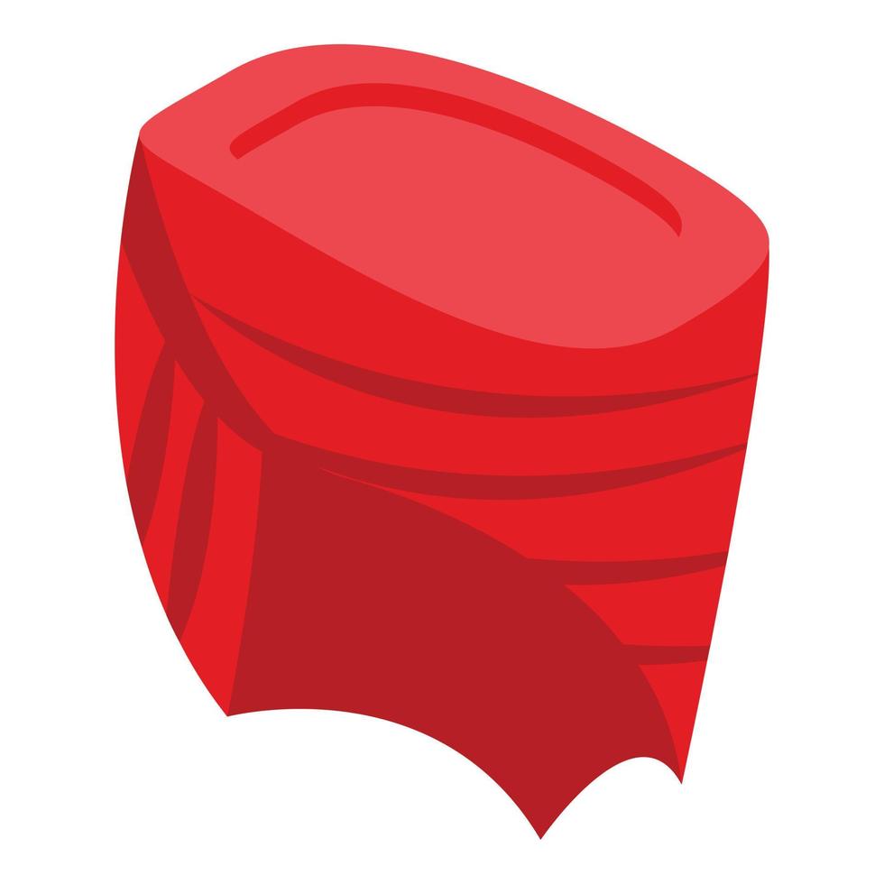 Sikh turban icon isometric vector. Arab hat vector