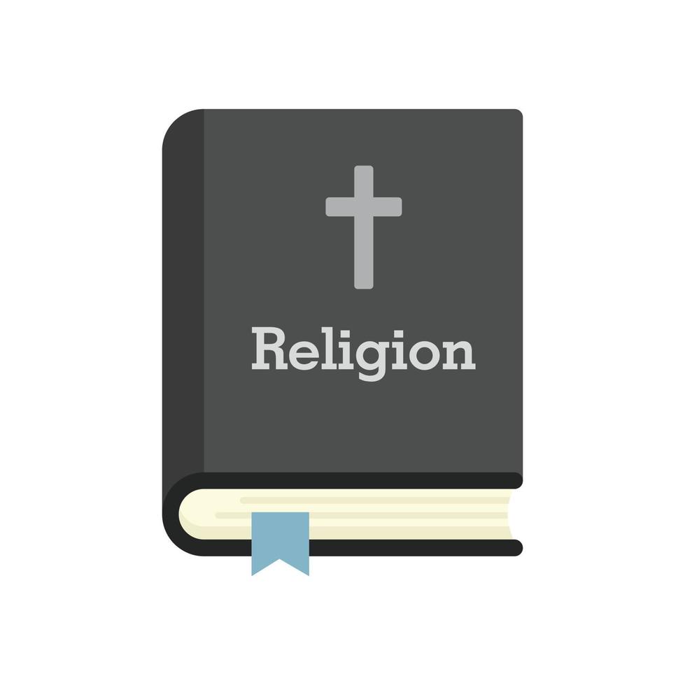 Religion book icon flat isolated vector