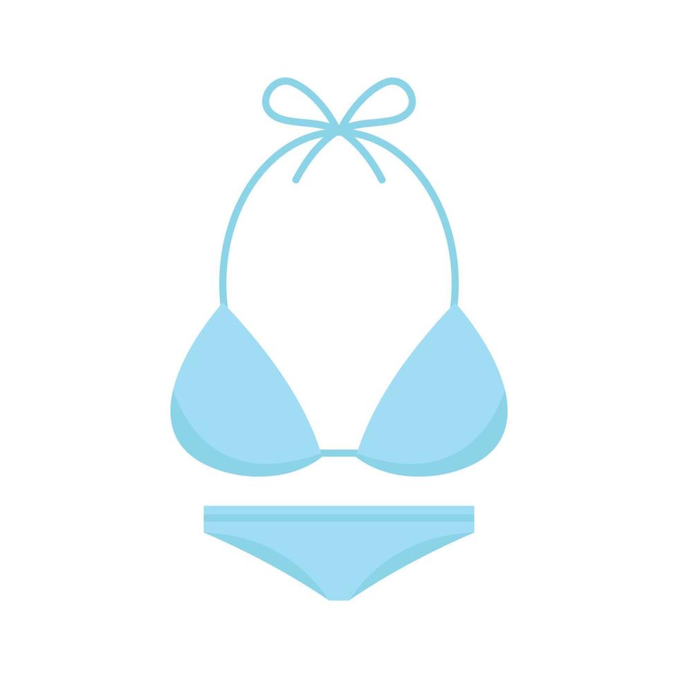Figure swimsuit icon flat isolated vector