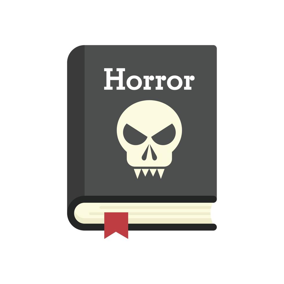 Horror book icon flat isolated vector