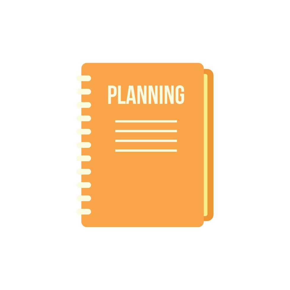 Life skills planning icon flat isolated vector