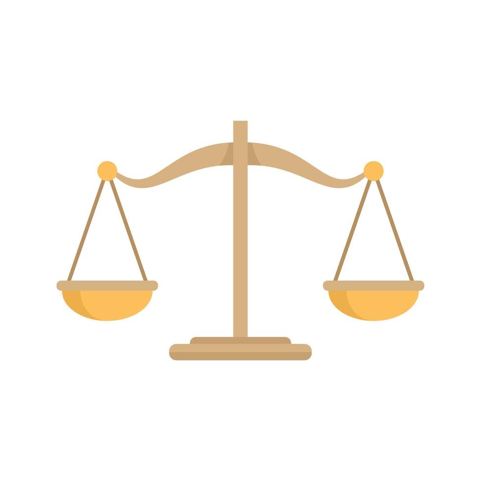 Life skills balance icon flat isolated vector