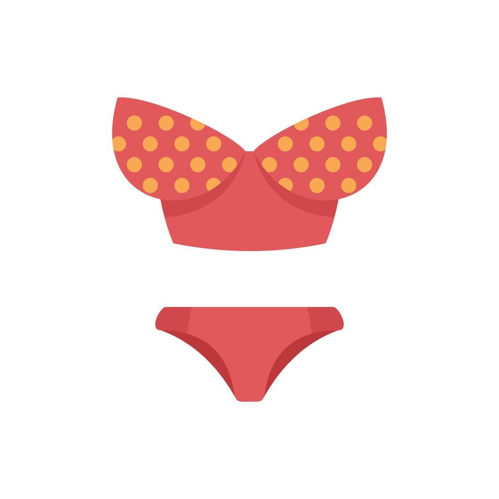 Modern swimsuit icon flat isolated vector