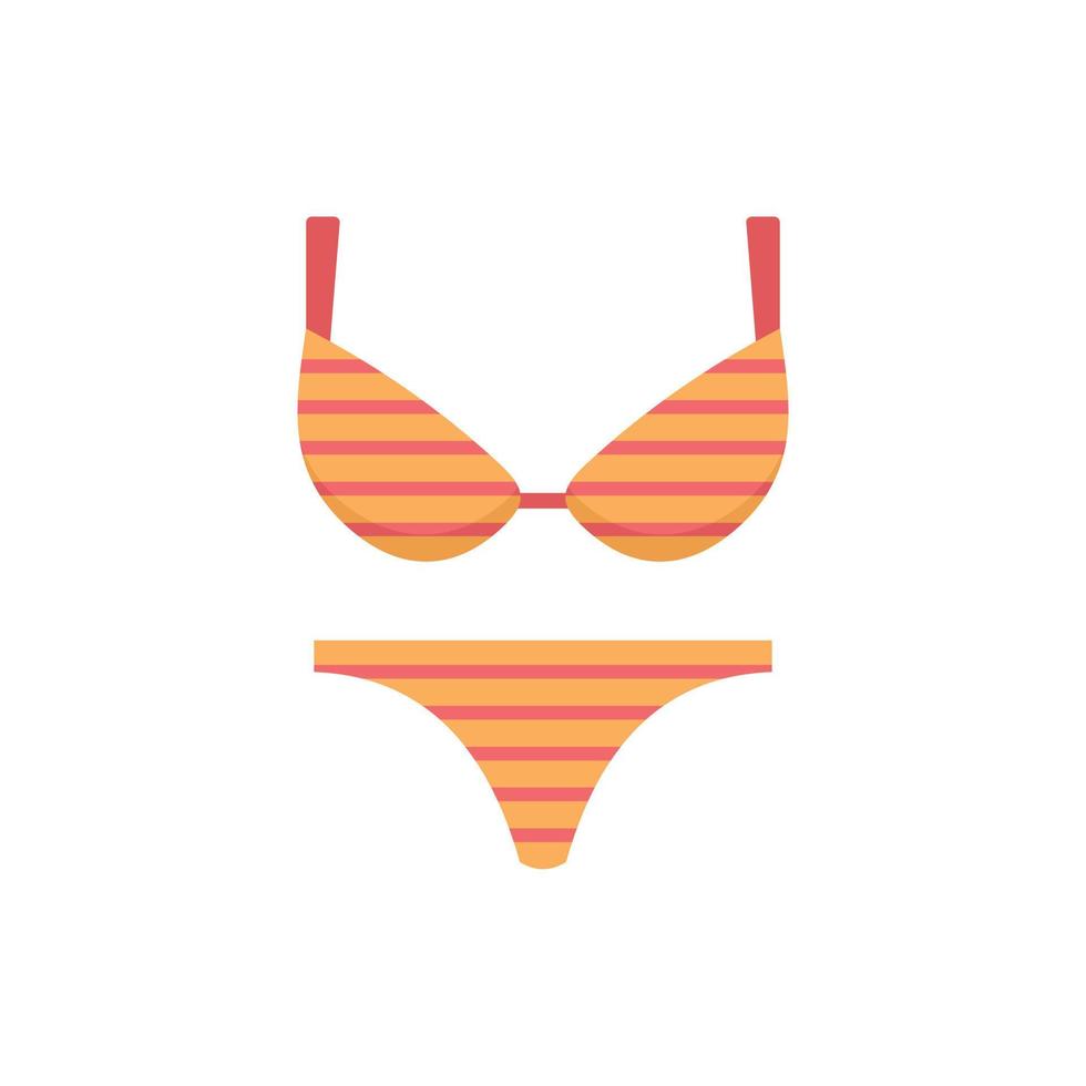 Hot girl swimsuit icon flat isolated vector 15061173 Vector Art at Vecteezy