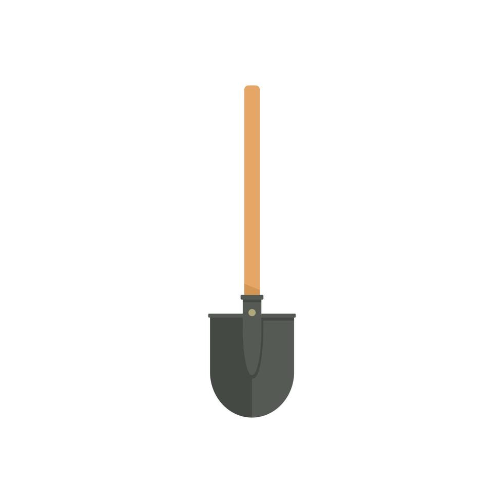 Survival shovel icon flat isolated vector