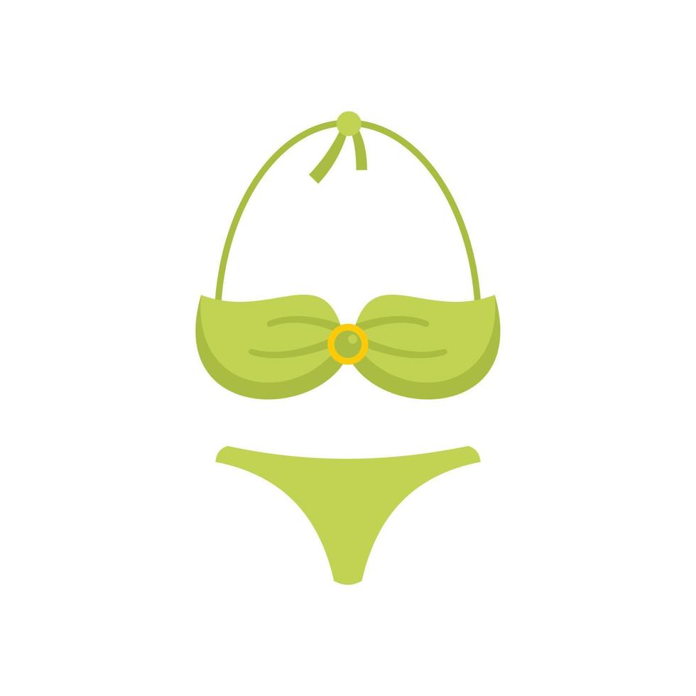 bikini traje de baño icono plano aislado vector
