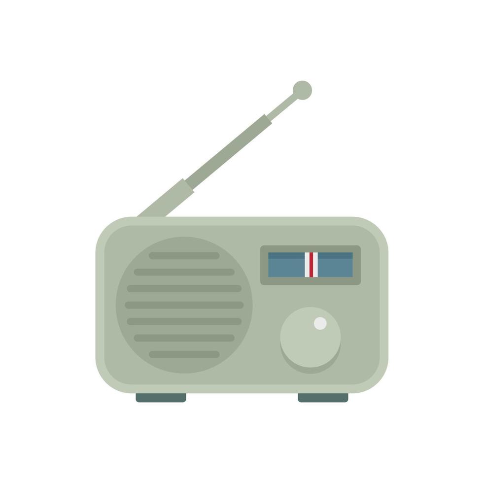 Portable radio icon flat isolated vector