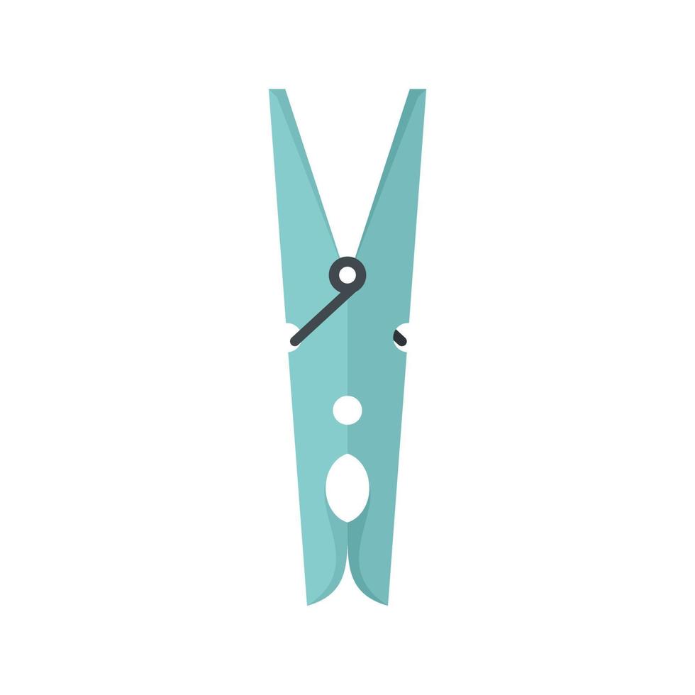 Laundry clothes pin icon flat isolated vector