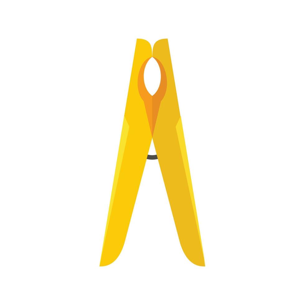 Clamp clothes pin icon flat isolated vector
