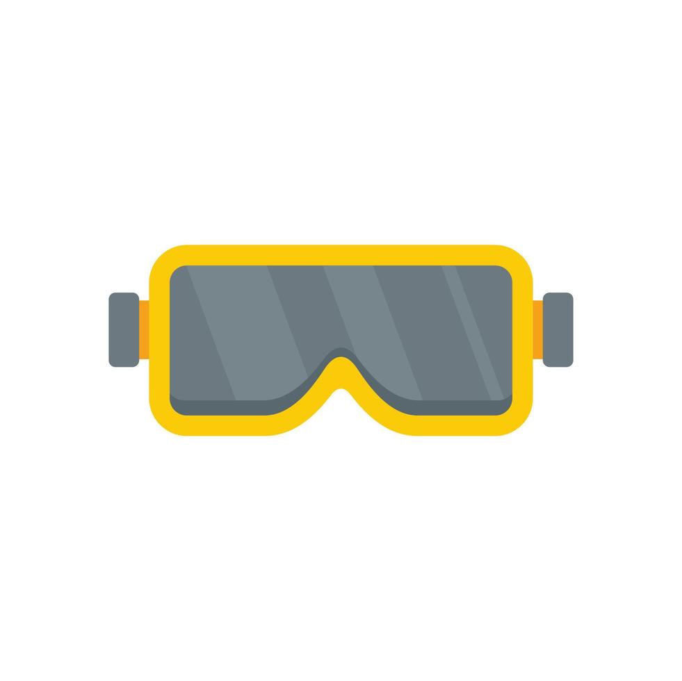 construcción proteger gafas icono plano aislado vector