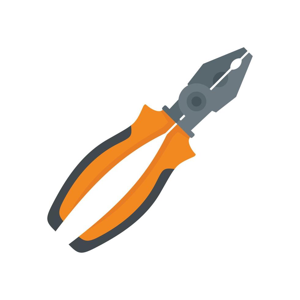 Construction pliers icon flat isolated vector