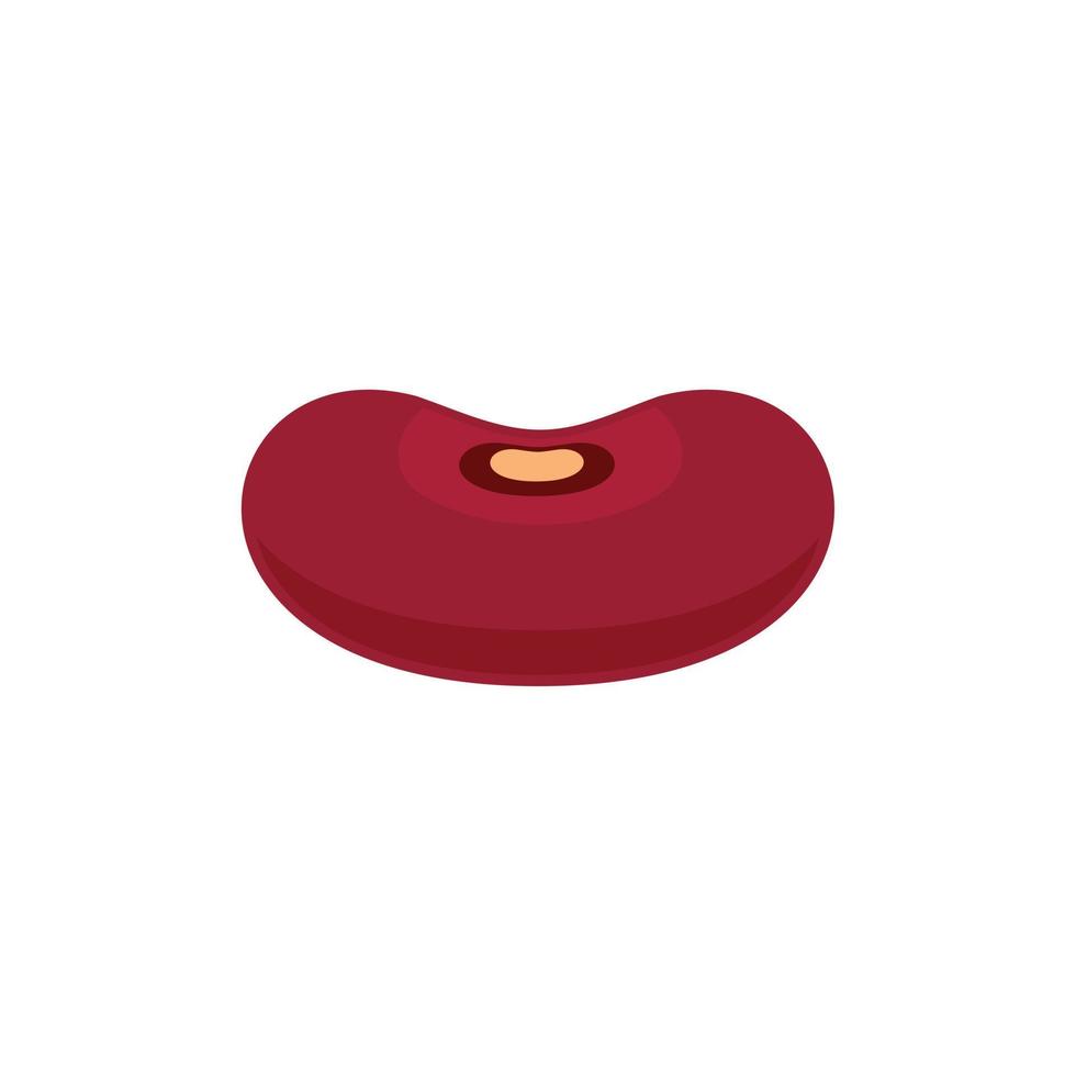 Pinto kidney bean icon flat isolated vector