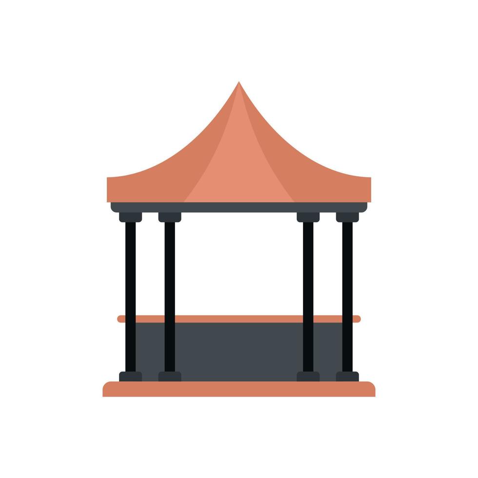 Furniture gazebo icon flat isolated vector