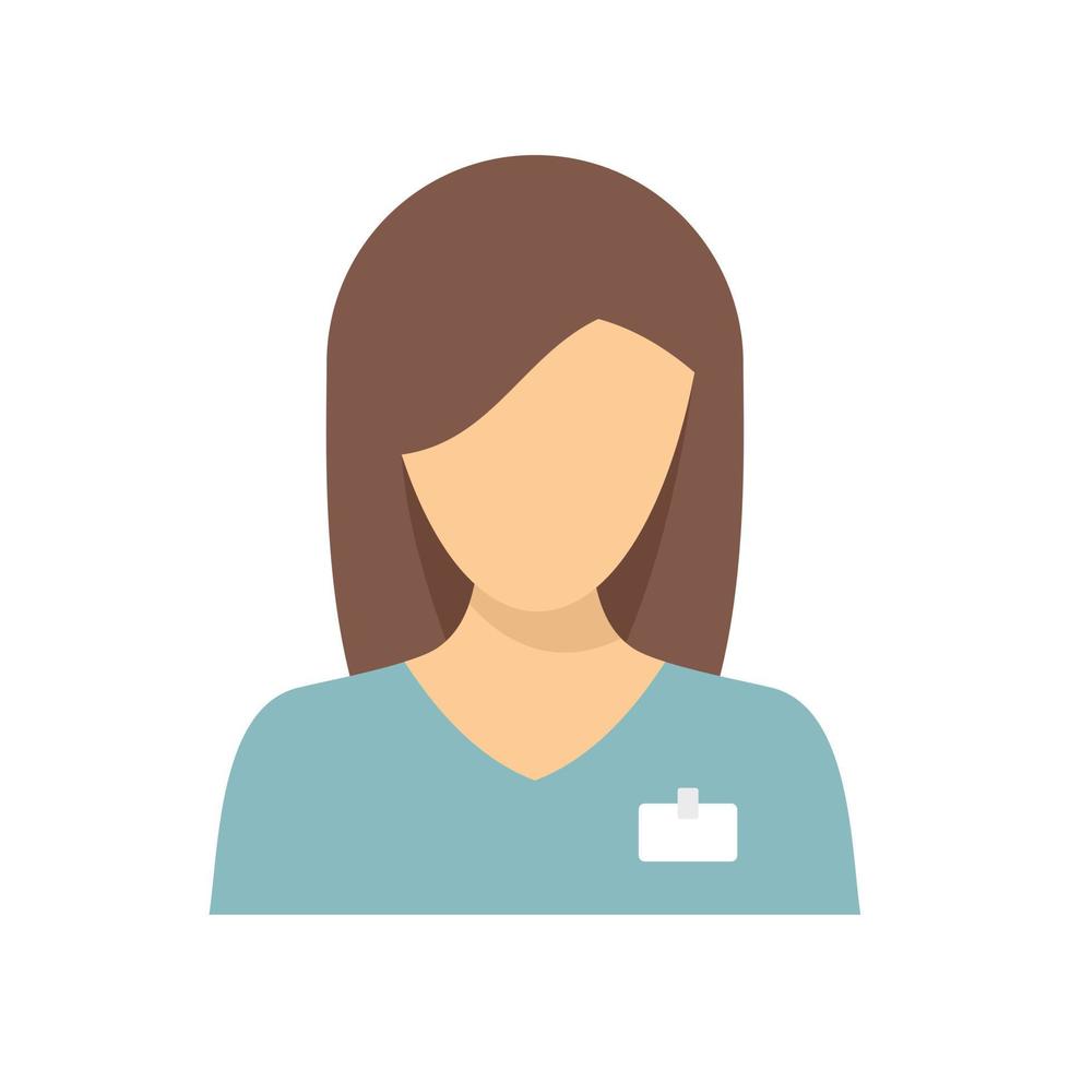 Woman gynecologist icon flat isolated vector