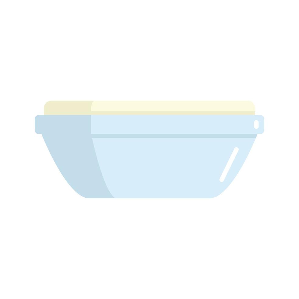 Storage kitchen plate icon flat isolated vector