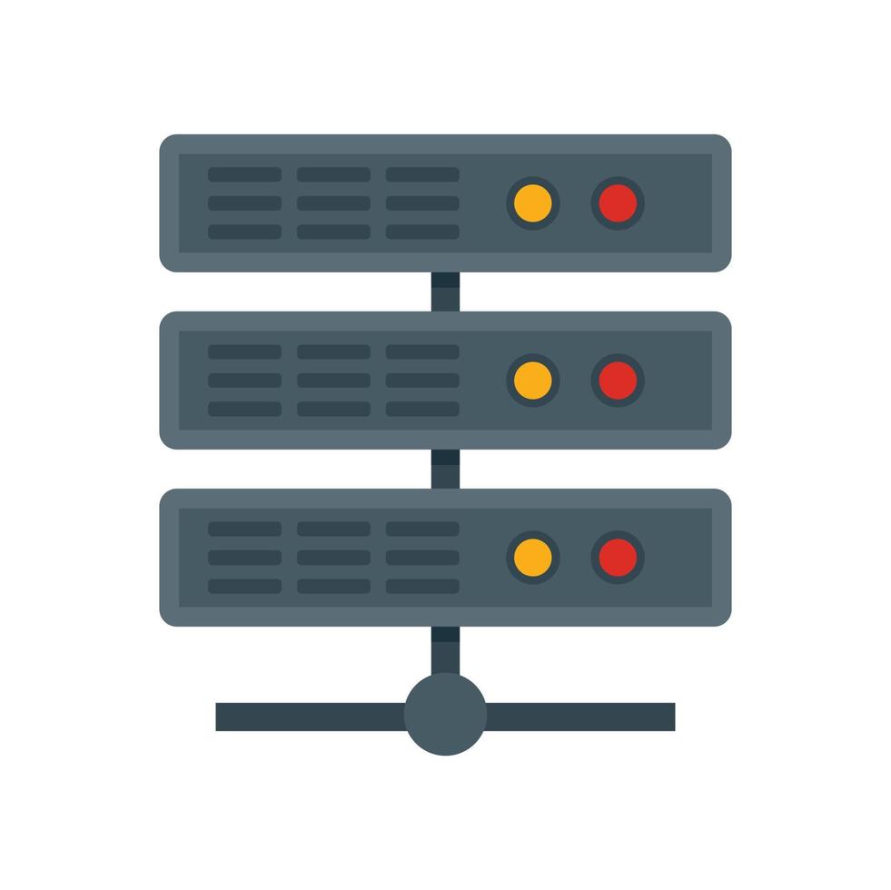 Storage data server icon flat isolated vector