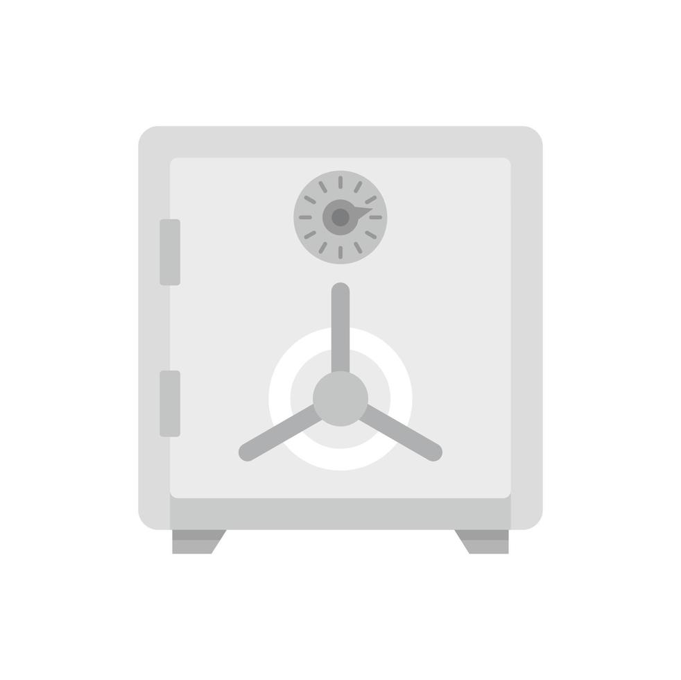 Storage money safe icon flat isolated vector