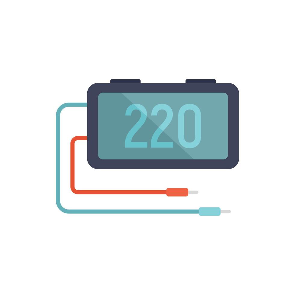 Digital multimeter icon flat isolated vector