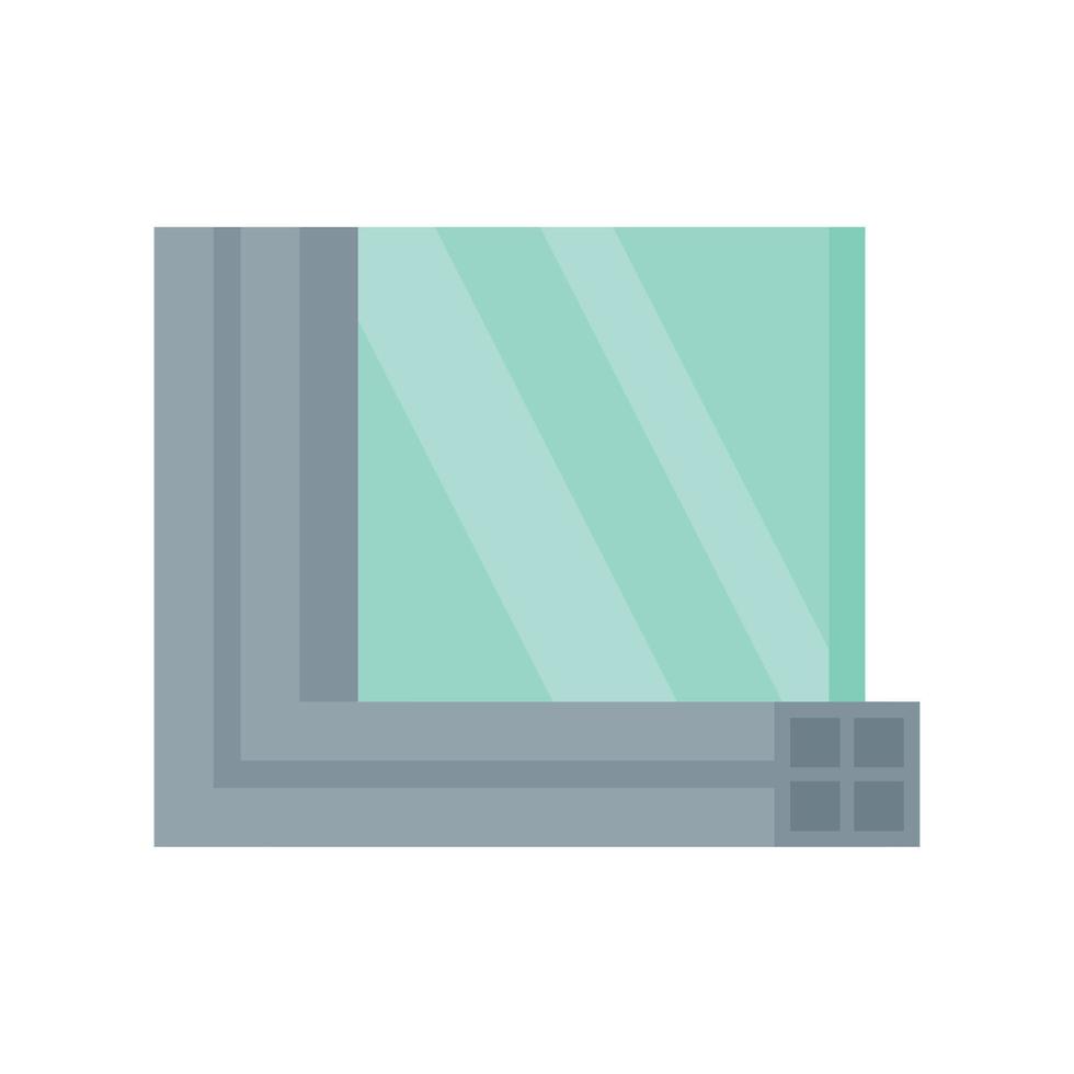 Windows section icon flat isolated vector