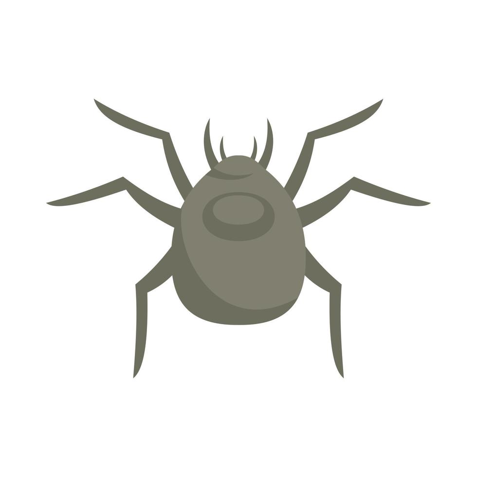 icono de insecto del bosque de araña vector aislado plano