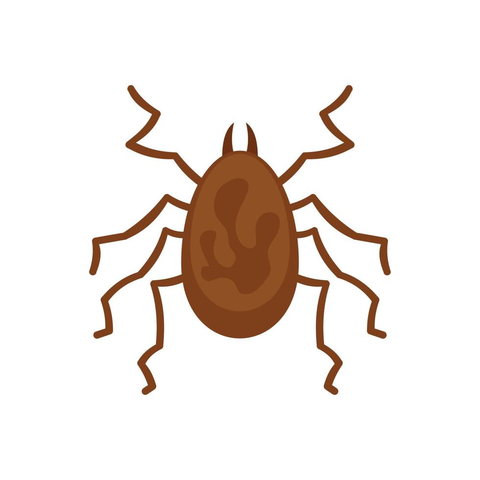 Spider parasite icon flat isolated vector