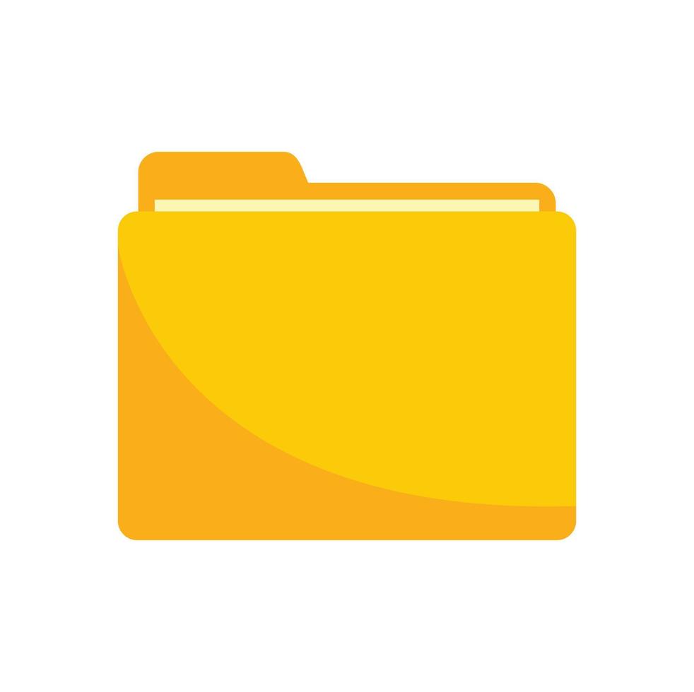 Storage computer folder icon flat isolated vector