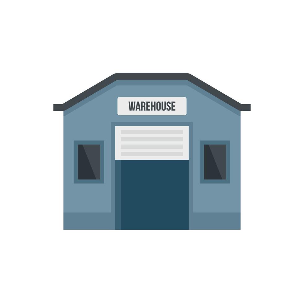 Storage warehouse icon flat isolated vector