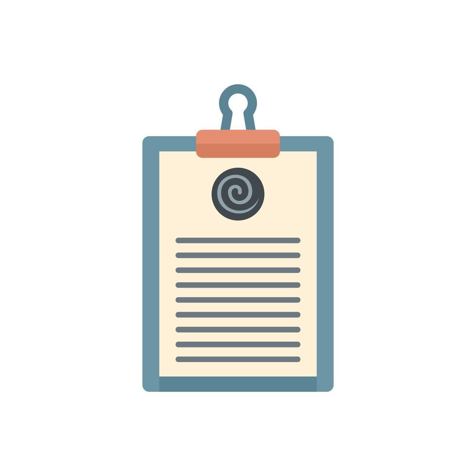 Hypnosis clipboard icon flat isolated vector