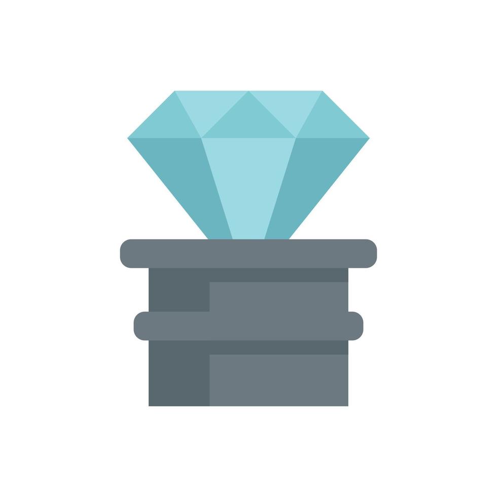 Diamond video game prize icon flat isolated vector