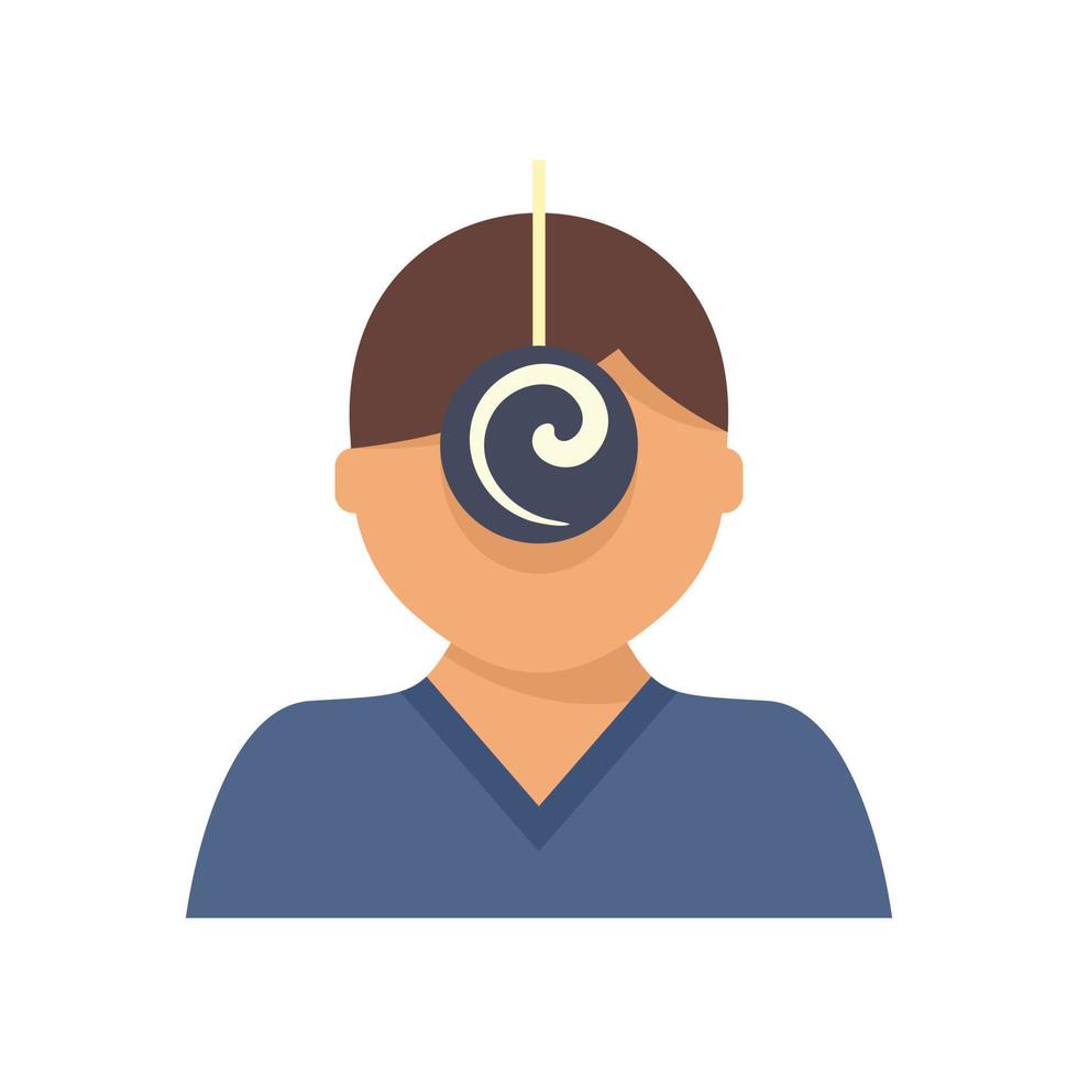 Psychologist hypnosis icon flat isolated vector