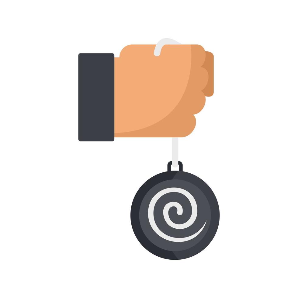 Mental hypnosis pendulum icon flat isolated vector