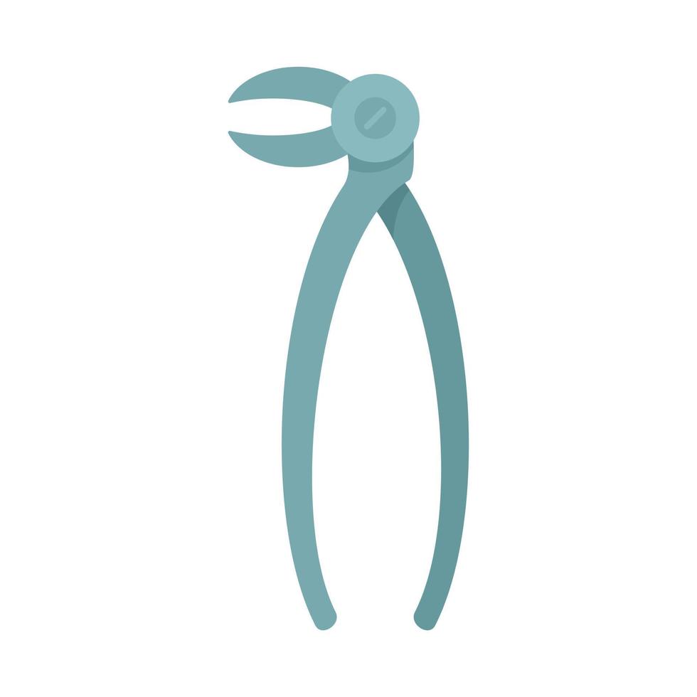 Dental forceps icon flat isolated vector