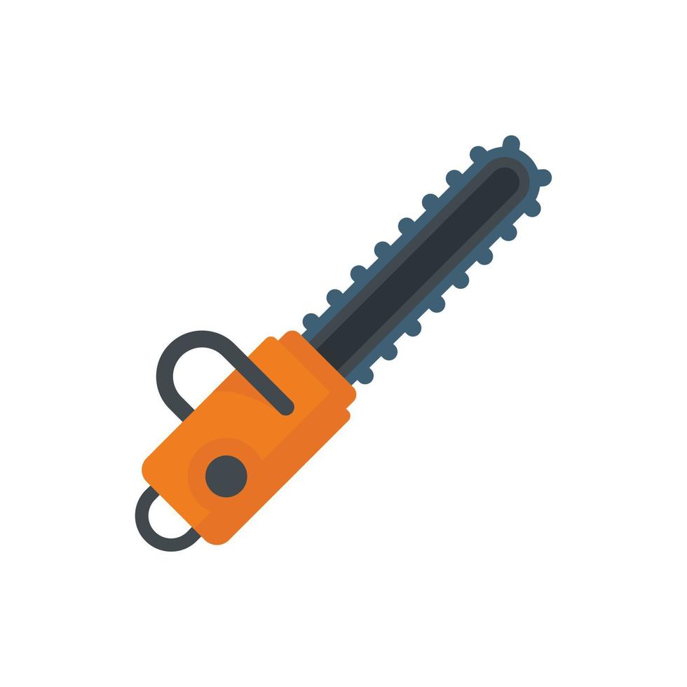 Cutter chainsaw icon flat isolated vector