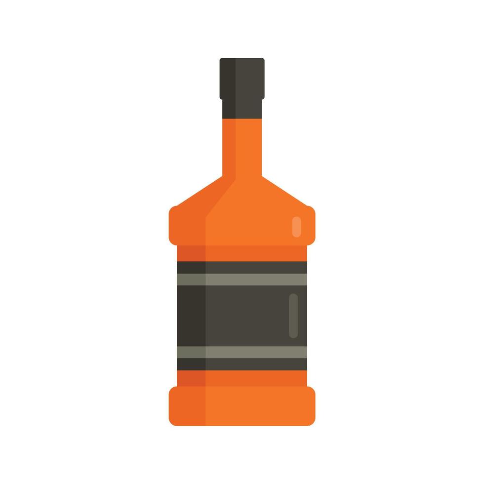 Duty free whisky bottle icon flat isolated vector