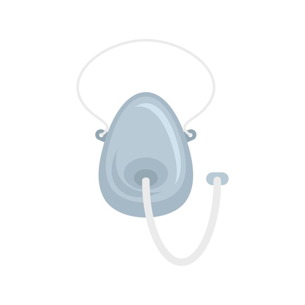 Anesthesia face mask icon flat isolated vector