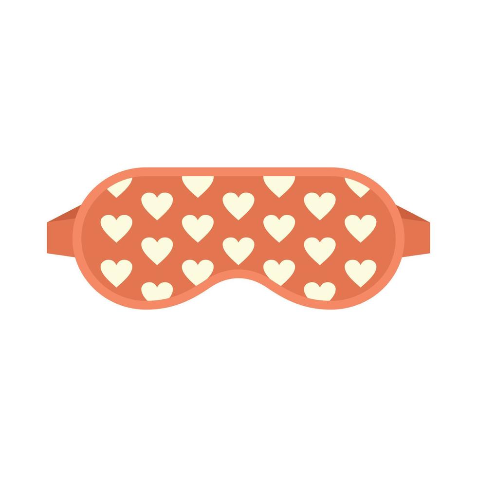Bedtime sleeping mask icon flat isolated vector