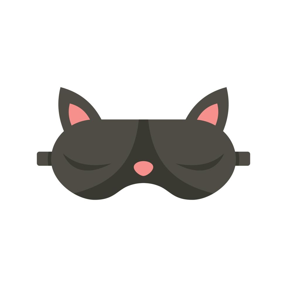 Cover sleeping mask icon flat isolated vector