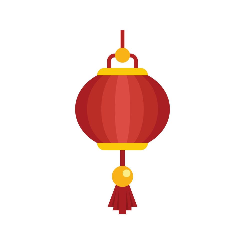 Festival chinese lantern icon flat isolated vector