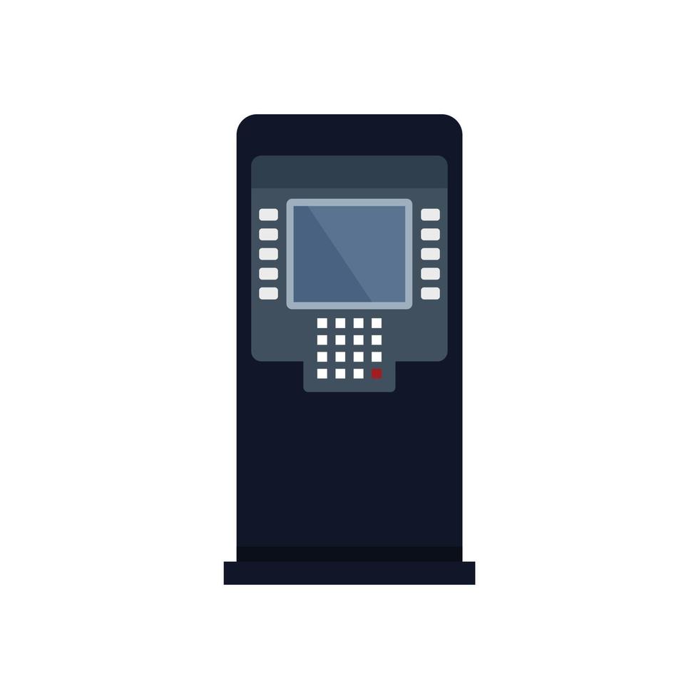 finanzas atm icono plano aislado vector