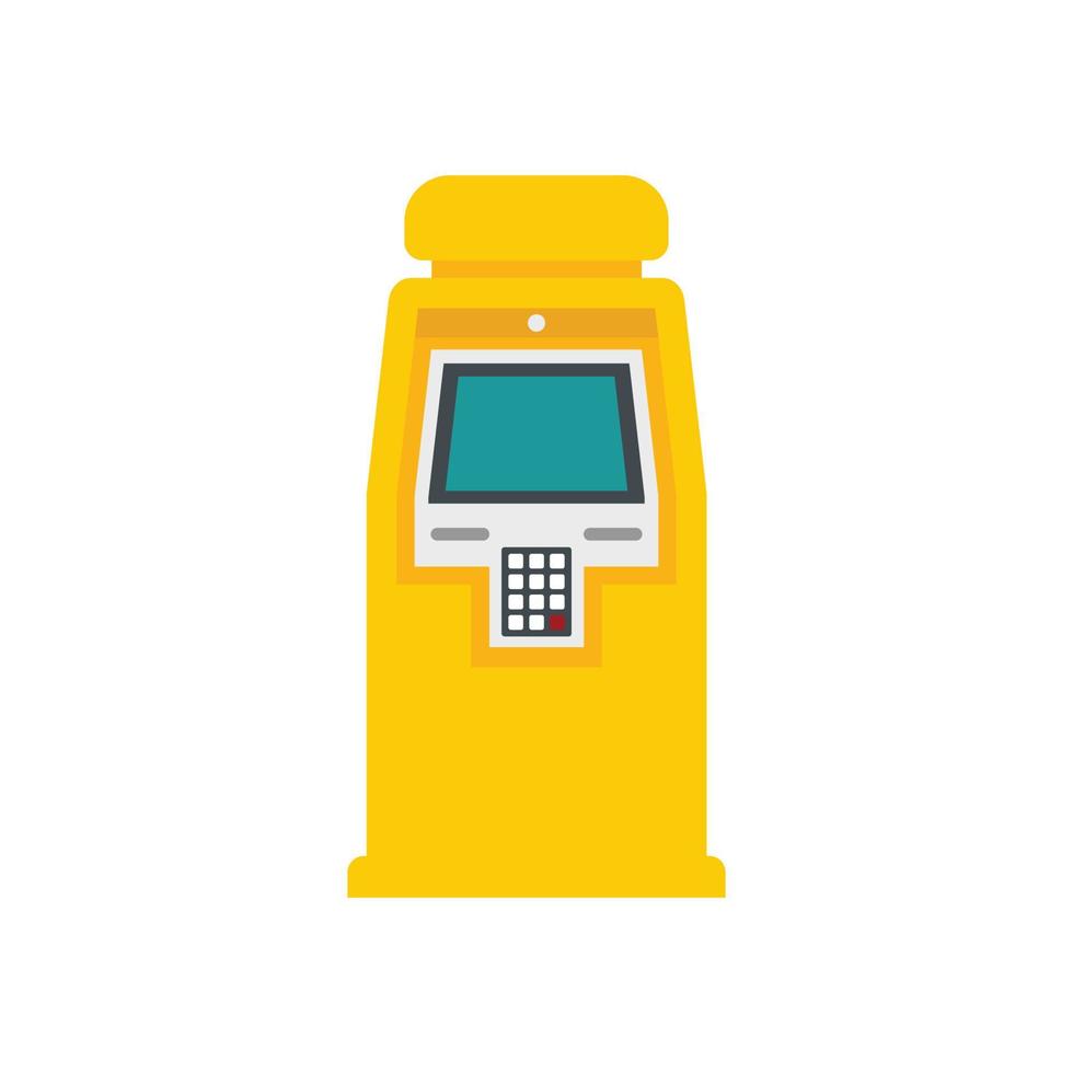 Atm machine icon flat isolated vector