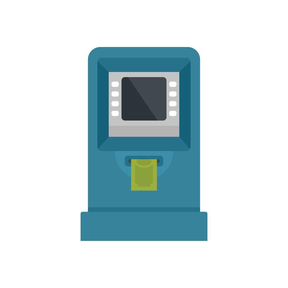 Atm cash credit icon flat isolated vector