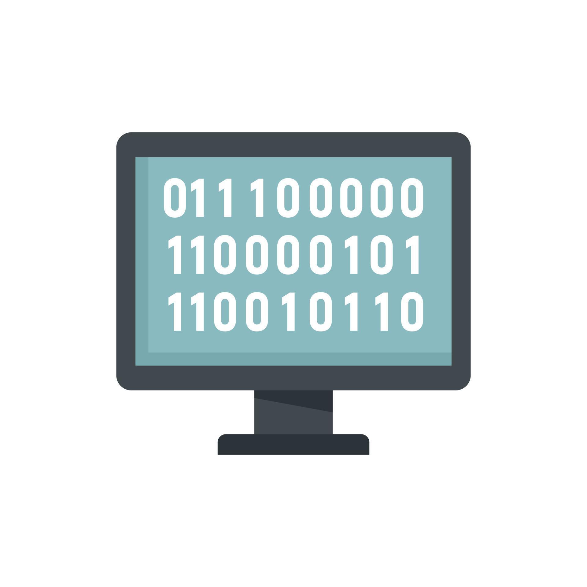 Computer machine learning icon flat isolated vector 15061593 Vector Art ...