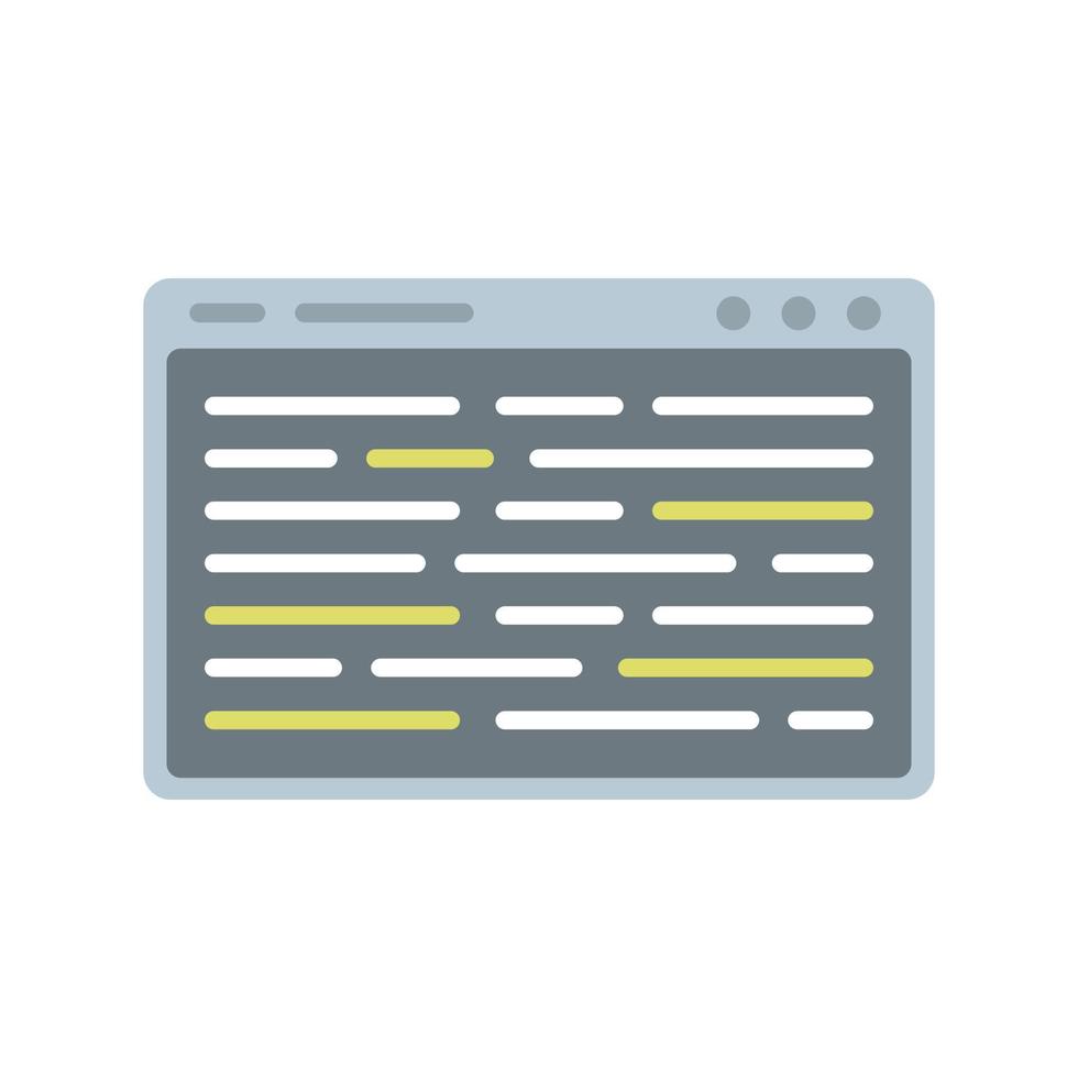 Web page machine learning icon flat isolated vector