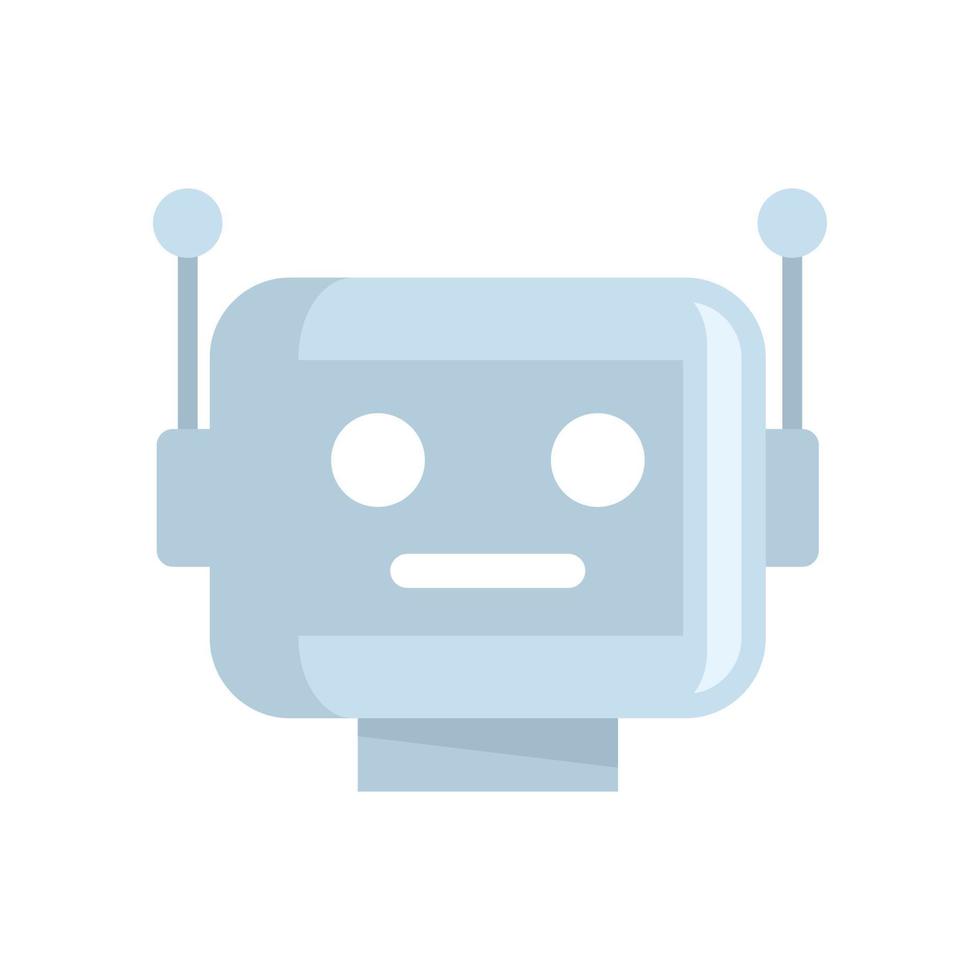 Cyber robot icon flat isolated vector