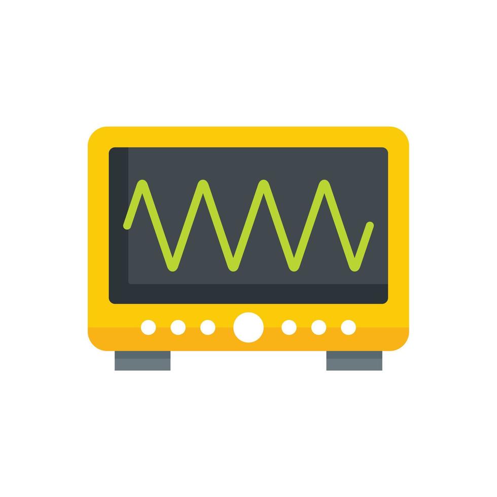 Radiation wave device icon flat isolated vector