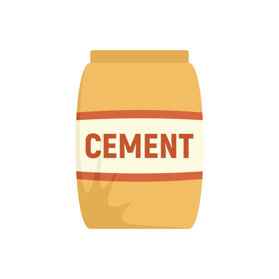 Cement sack icon flat isolated vector