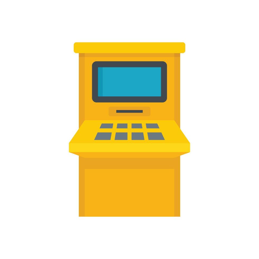 Atm withdraw icon flat isolated vector