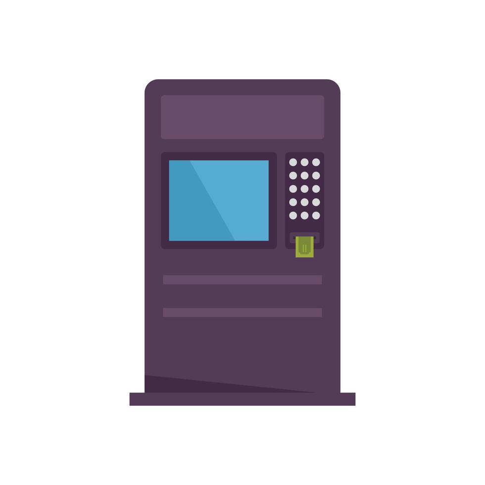 Cash atm icon flat isolated vector