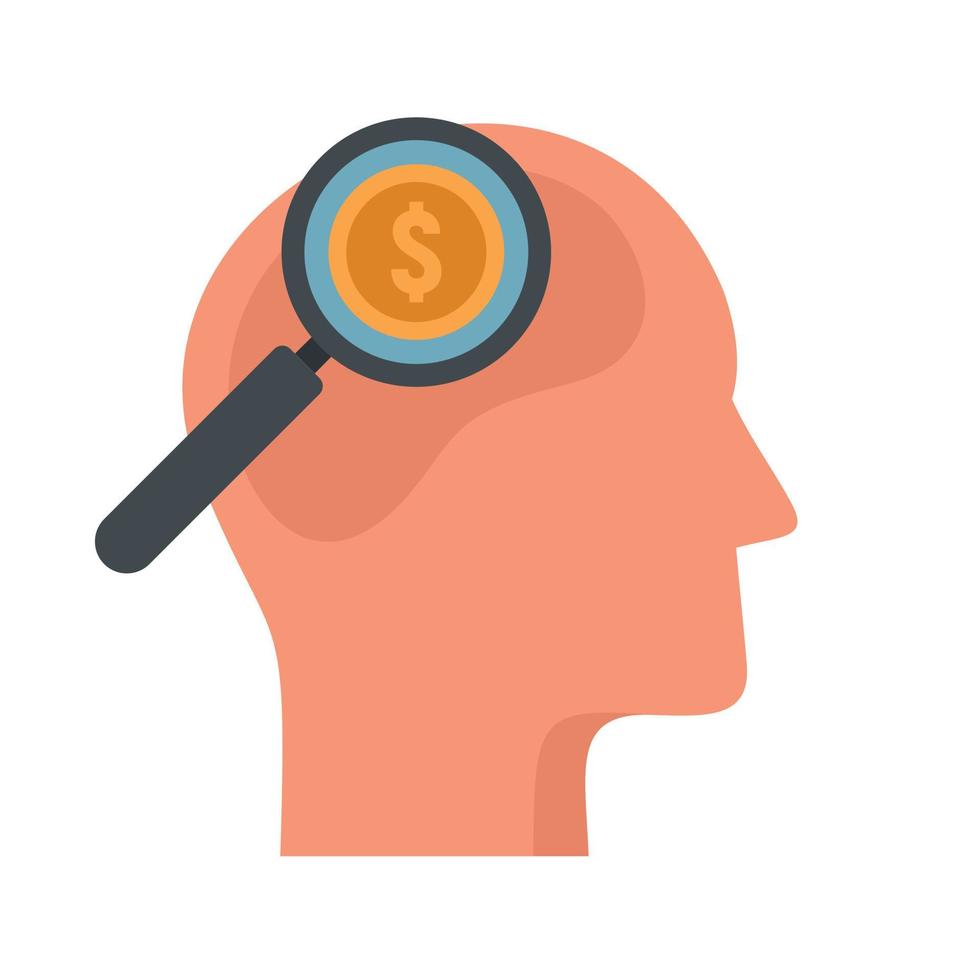 Search neuromarketing icon flat isolated vector
