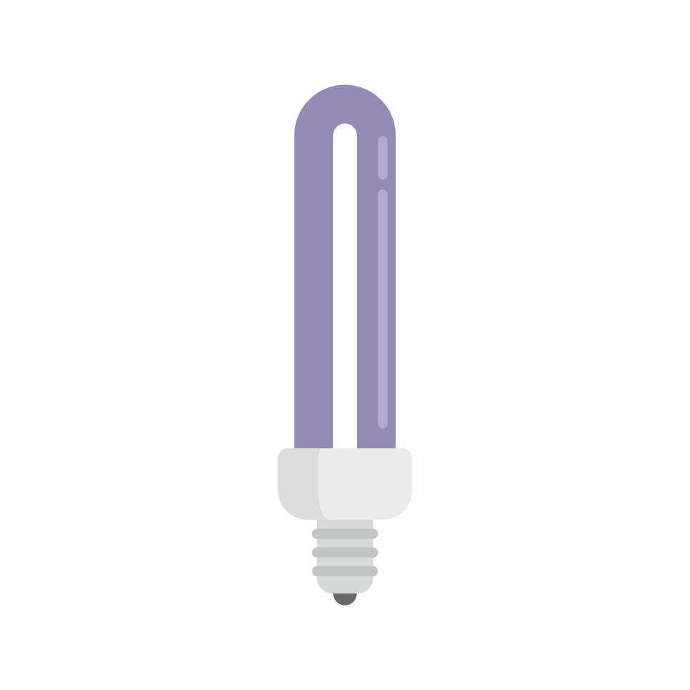 Fluorescent lamp icon flat isolated vector